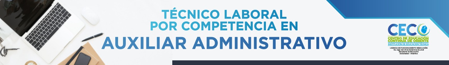 banner tecnico laboral por competencia auxiliar Administrativo